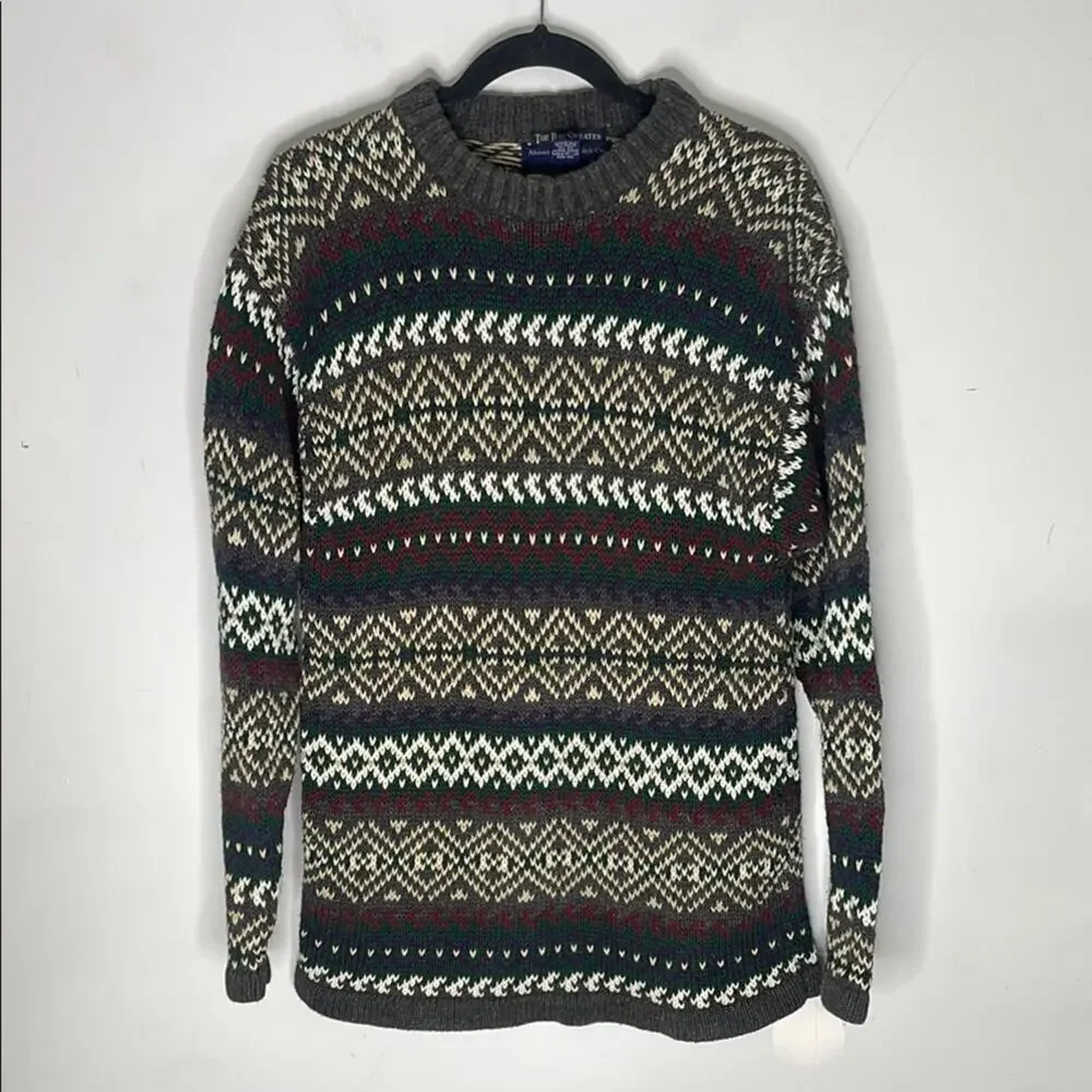 ABERCROMBIE & FITCH The Big Sweater Fair Isle Sweater - Multicolor Size Small